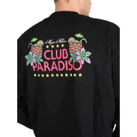 msgm sweatshirt with logo print