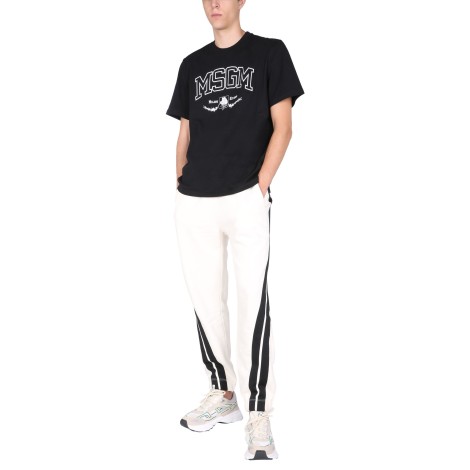 msgm trousers with contrasting bands