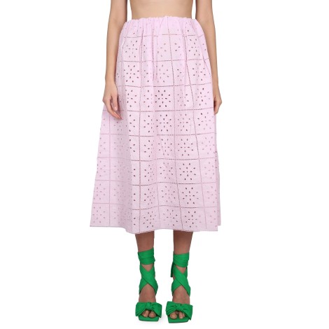 ganni cotton skirt