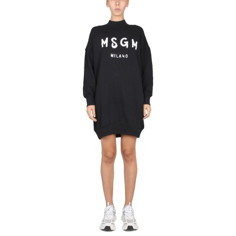 msgm brushed logo dress