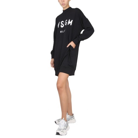 msgm brushed logo dress