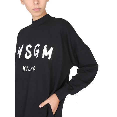 msgm brushed logo dress