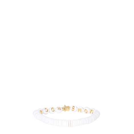 label k elastic bracelet with pearls