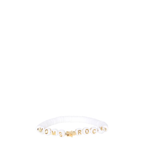 label k elastic bracelet with pearls