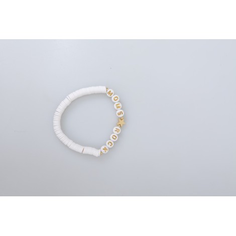 label k elastic bracelet with pearls