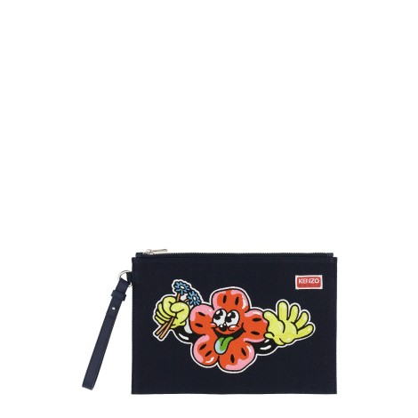 kenzo clutch with embroidery