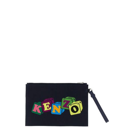 kenzo clutch with embroidery