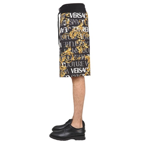 versace jeans couture bermuda shorts with garland print