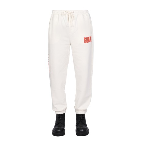 helmut lang logo print jogging pants 