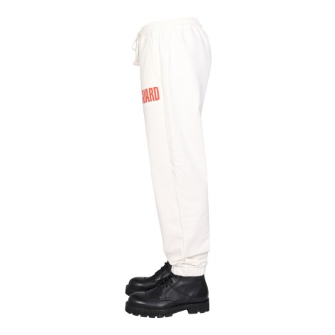 helmut lang logo print jogging pants 