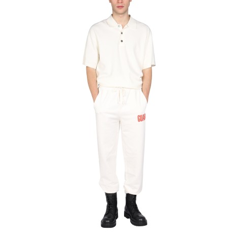 helmut lang logo print jogging pants 