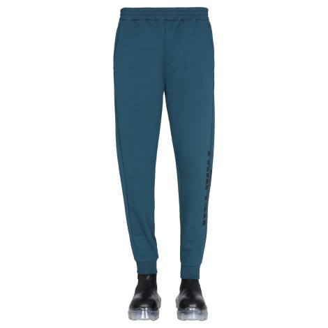 helmut lang jogging pants with logo print