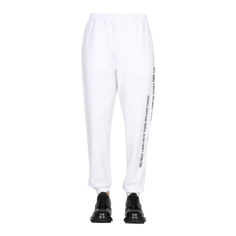 helmut lang jogging pants with logo box