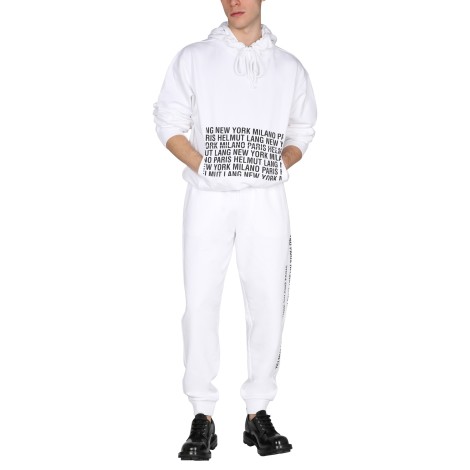 helmut lang jogging pants with logo box