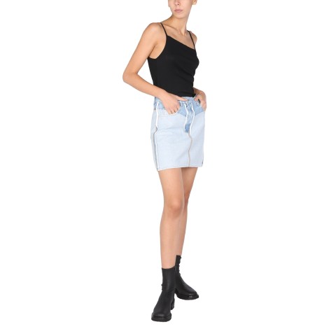 helmut lang revers denim skirt