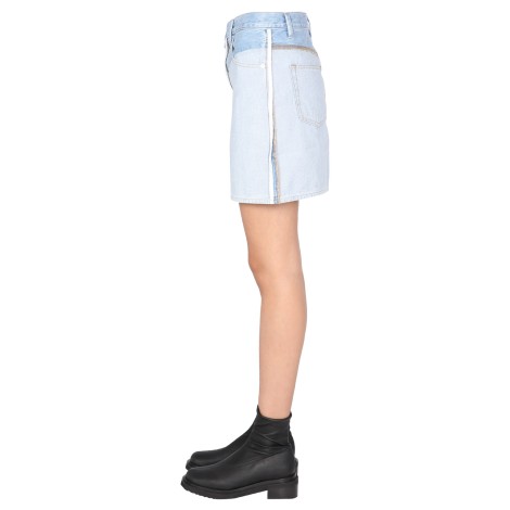 helmut lang revers denim skirt