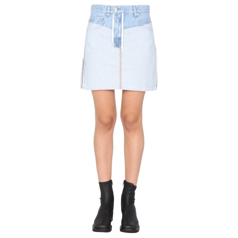 helmut lang revers denim skirt