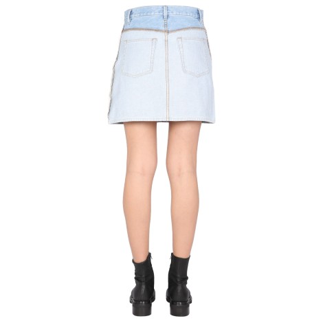 helmut lang revers denim skirt