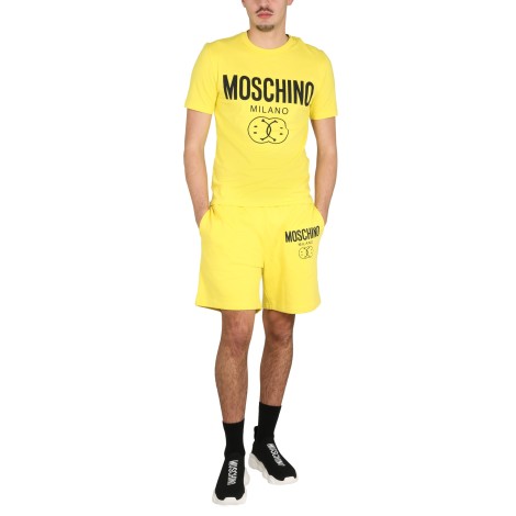 moschino bermuda with logo