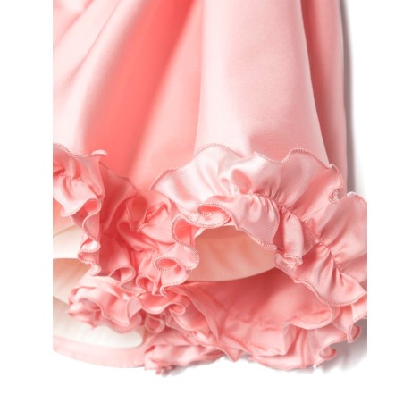 mimisol ruffled satin dress