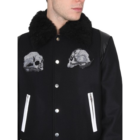 amiri skull varsity jacket