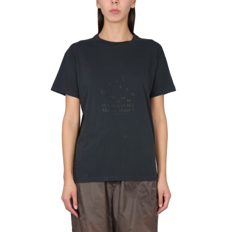 maison margiela t-shirt with logo embroidery