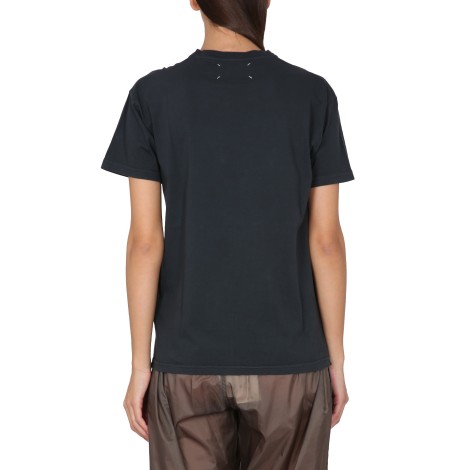 maison margiela t-shirt with logo embroidery