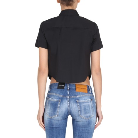 dsquared cropped shirt