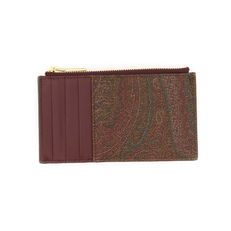 etro paisley pouch with logo