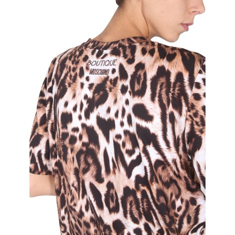 boutique moschino animal print t-shirt