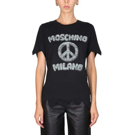 moschino flinstones print t-shirt