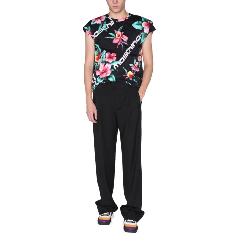 moschino floral print t-shirt