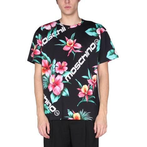 moschino floral print t-shirt