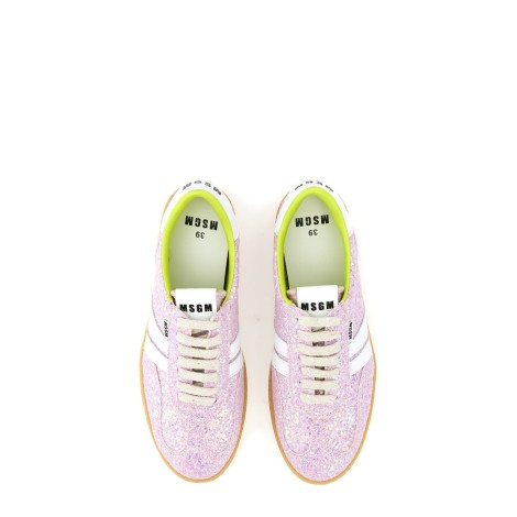 msgm retro sneaker with glitter