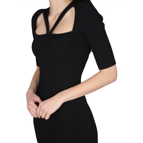 ganni ribbed dress