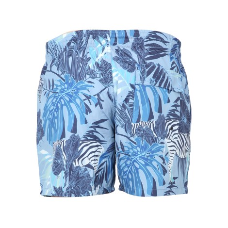 etro boxer swimsuit with maxi floral print