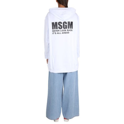 msgm sweatshirt with logo print