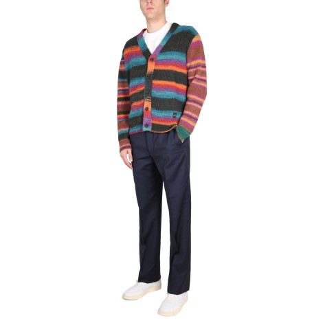 ps by paul smith cardigan with stripe pattern