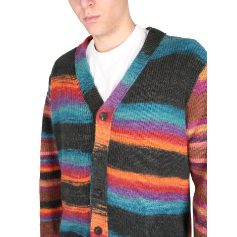 ps by paul smith cardigan with stripe pattern