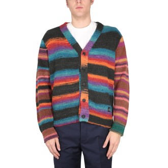 ps by paul smith cardigan with stripe pattern