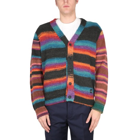 ps by paul smith cardigan with stripe pattern