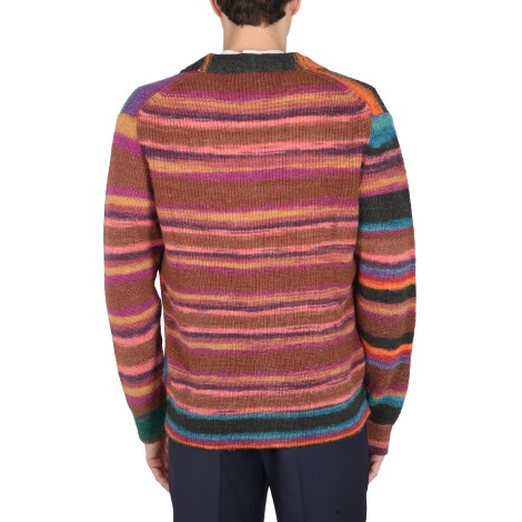 ps by paul smith cardigan with stripe pattern