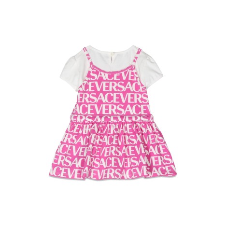 versace mc logo allover dress