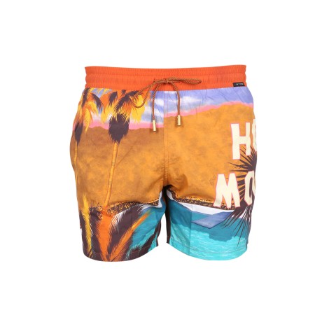 etro boxer swimsuit with print