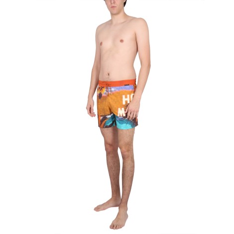 etro boxer swimsuit with print