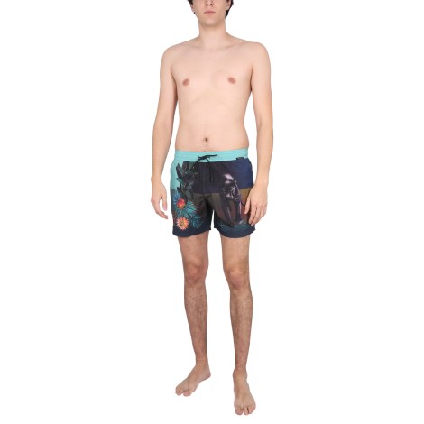 etro boxer swimsuit with print