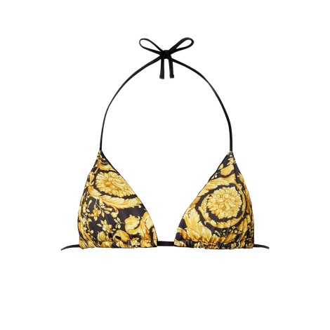 versace printed bikini top