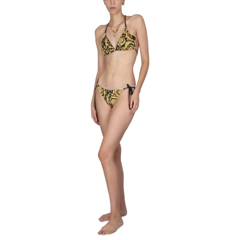 versace printed bikini top