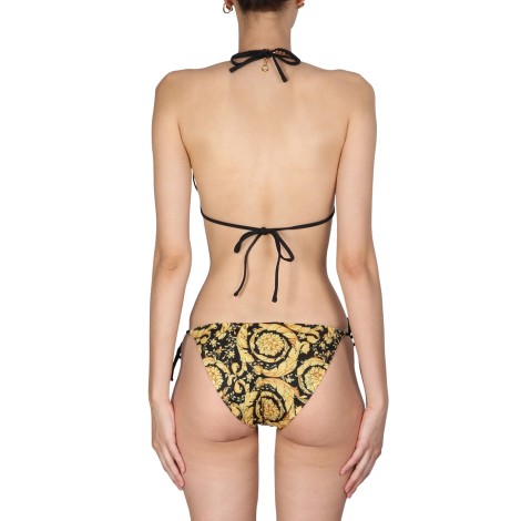 versace printed bikini top