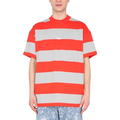 msgm t-shirt with embroidered logo 